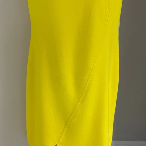 St. John Bright Yellow Asymmetrical Dress - Picture 12 of 15
